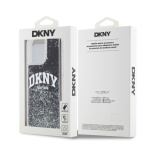 DKNY Liquid Glitter Arch Logo Zadní Kryt pro iPhone 12/12 Pro Black, DKHCP12MLBNAEK