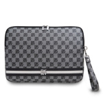 DKNY PU Leather Checkered Pattern and Stripe Obal na Notebook 13/14" Black, DKCS14PVSHLK