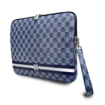 DKNY PU Leather Checkered Pattern and Stripe Obal na Notebook 13/14" Blue, DKCS14PVSHLB