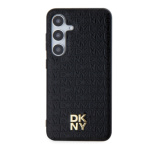 DKNY PU Leather Repeat Pattern Stack Logo Magsafe Zadní Kryt pro Samsung Galaxy S24+ Black, DKHMS24MPSHRPSK