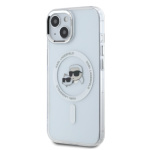 Karl Lagerfeld IML K&CH Heads Metal Frame MagSafe Zadní Kryt pro iPhone 13 Transparent, KLHMP13MHLSKCH