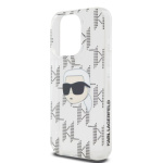 Karl Lagerfeld IML Electroplated Karl Head Zadní Kryt pro iPhone 15 Pro Transparent, KLHCP15LHKLPKHT