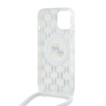 Karl Lagerfeld IML Monogram Crossbody K&CH Heads MagSafe Zadní Kryt pro iPhone 13 Transparent, KLHMP13MHCKCKLCT