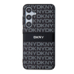 DKNY PC/TPU Repeat Pattern Tonal Stripe Zadní Kryt pro Samsung S24 Black, DKHCS24SPRTHSLK