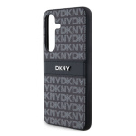 DKNY PC/TPU Repeat Pattern Tonal Stripe Zadní Kryt pro Samsung S24 Black, DKHCS24SPRTHSLK