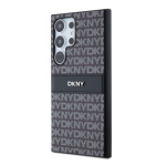 DKNY PC/TPU Repeat Pattern Tonal Stripe Zadní Kryt pro Samsung S24 Ultra Black, DKHCS24LPRTHSLK