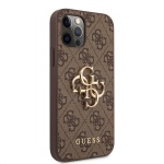 Guess PU 4G Metal Logo Zadní Kryt pro iPhone 12/12 Pro Brown, GUHCP12M4GMGBR