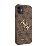 Guess PU 4G Metal Logo Zadní Kryt pro iPhone 11 Brown, GUHCN614GMGBR