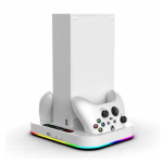 iPega XBS012S Multifunkční Nabíjecí RGB Stojan s Chlazením pro Xbox Series S + 2ks Baterií, PG-XBS012S