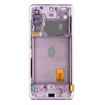 LCD display + Dotyk + Přední Kryt Samsung G781 5G Galaxy S20 FE Cloud Lavender (Service Pack), GH82-24214C