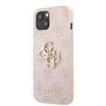 Guess PU 4G Metal Logo Zadní Kryt pro iPhone 13 Pink, GUHCP13M4GMGPI