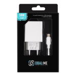 OBAL:ME Cestovní Nabíječka USB-A 10W + USB-A/Lightning Kabel 1m White, 10W1UWH-L