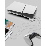 iPega P5S008 Horizontální Stojan s USB HUB pro PS5 Slim/PS5 Pro White, PG-P5S008