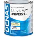 DENAS UNIVERZÁL-MAT vrchní barva na dřevo, kov a beton, 0110 světle šedá, 0,3 kg