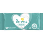 Pampers Sensitive vlhčené ubrousky, 52 ks