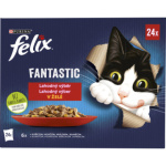 Felix Fantastic kapsičky pro kočky výběr v želé, 24× 85 g