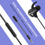 In-ear Gaming Headphones 3D Stereo Sound with Removable Microphone Wintory M31 Black 450580