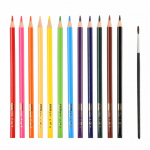 EASY AKWAR Trojhranné akvarelové pastelky se štětcem, 12 ks, 12 barev, S941656