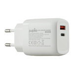 Adaptér Jupio Dual USB GaN Charger 30W - zásuvka/USB + USB-C, UDC0030