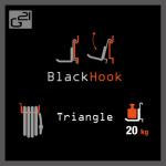 Závěsný systém G21 BlackHook triangle 18 x 10 x 26 cm, GBHTRI25C7