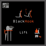 Závěsný systém G21 BlackHook lift 7,6 x 15 x 27 cm, GBHLIFT27