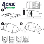 Stan Acra BROTHER ST18 pro 4 osoby, 05-ST18