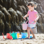 Kyblíček Bigjigs Toys plážový světle růžový, BJ33110