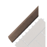 Přechodová lišta G21 Indický teak pro WPC dlaždice, 38,5 x 7,5 cm rohová (levá), PRL2LL