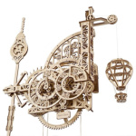 Hračka Ugears 3D dřevěné mechanické puzzle Nástěnné hodiny Aero 320ks, UG70087