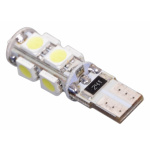 Žárovka 9 SMD LED 12V T10 s rezistorem CAN-BUS ready bílá, T10 (W2.1x9.2d), 33795