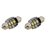 Žárovka 3 LED SMD 12V  suf.11X32 SV8.5 NEW-CAN-BUS bílá 2ks, SV8.5 (sufit), 33826