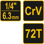 Ráčna 1/4" 155 mm vyhnutá poplastovaná, TO-53575