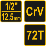 Ráčna 1/2" 250 mm vyhnutá poplastovaná, TO-53577