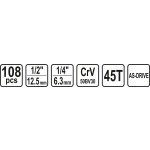 Gola sada 1/2" 108 ks STHOR, TO-58685