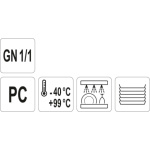 Víko pro gastronádobu PC GN 1/1, YG-00434