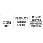 Tác číšnický kulatý 355mm ANTI SLIP, YG-02079