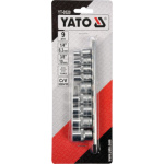 Sada nástavců 1/4", 3/8"  TORX 9 ks E5-E16, YT-0520