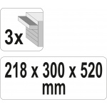 Skříňka na nářadí,  3x zásuvka, YT-08873