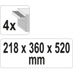 Skříňka na nářadí, 4x zásuvka, YT-08874
