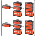 Skříňka na nářadí, 1x zásuvka, komponent k YT-09101/2, YT-09108
