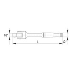 Ráčna 1/2" otočná 360 mm, YT-1241