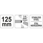 Kleště elektrikářské 125 mm Stainless Steel, YT-2262