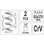 Stahovák pružin tlumičů automobilů 370 x 82 mm 2ks, YT-2544