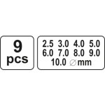 Sada průbojníků na kůži 9 ks, YT-3590