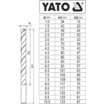 Sada vrtáků na kov 19ks HSS-COBALT 1-10mm, YT-41604