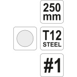 Pilník zámečnický kruhový #1 250 mm, YT-6227