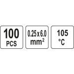 Smršťovací bužírky s pojidlem vodotěsné sada 100ks, YT-81450