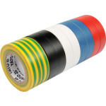 Páska izolační 19 x 0,13 mm x 20 m barevná 10 ks, YT-8173