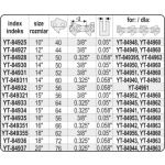 Vodící lišta pro řetězovou pilu 16", 0,325", 0,058", YT-849351