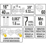 Řetěz na motorovou pilu 16" 3/8", YT-84955